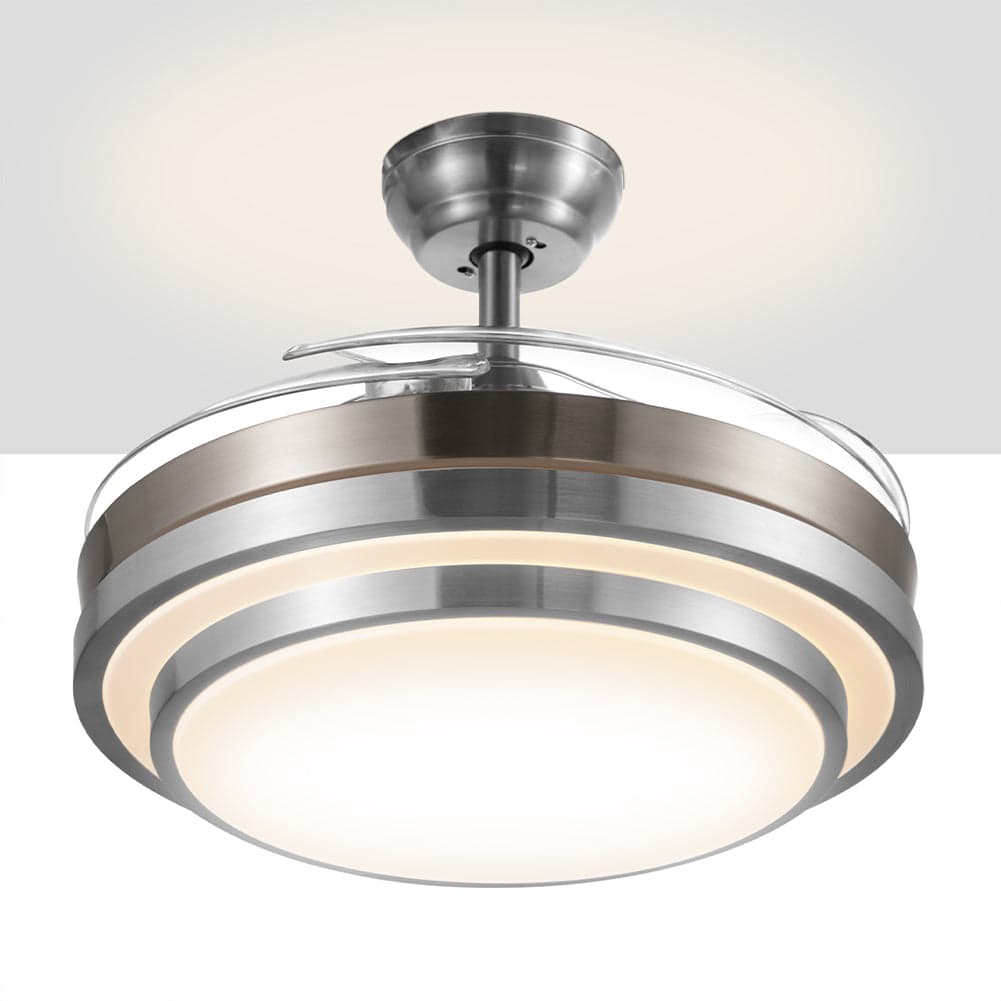 Ventilatore da Soffitto 68W Luce Led 4Pale Richiudibili Dimmerabile Telecomando in Ventilatori da soffitto con lampada Danyx - Casoria, commercioVirtuoso.it