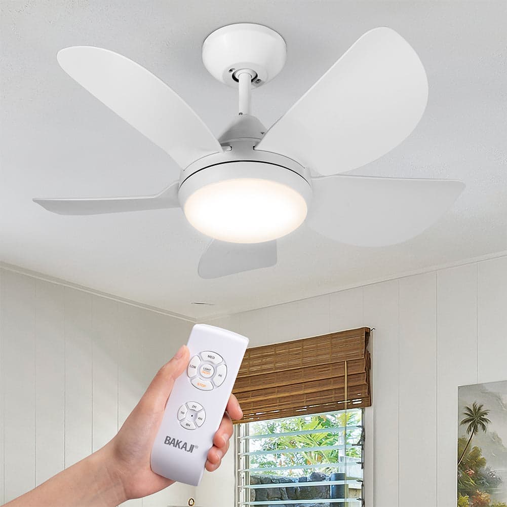 Ventilatore da Soffitto 5Pale Lampada LED Dimmerabile 20W Telecomando Bianco in Ventilatori da soffitto con lampada Danyx - Casoria, commercioVirtuoso.it