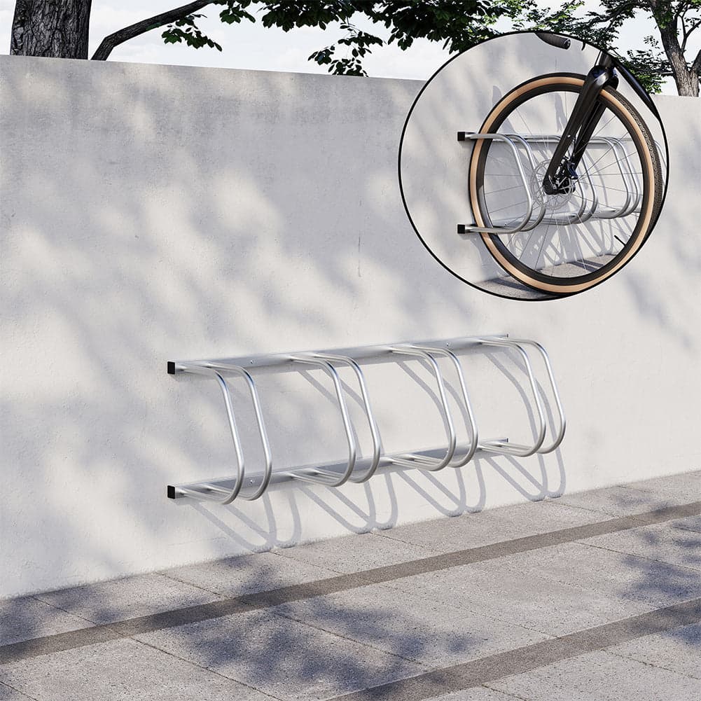 Rastrelliera Parcheggio Bici 4 Posti in Acciaio 33x27x100 cm Silver in Rastrelliere per bici e supporti Danyx - Casoria, commercioVirtuoso.it