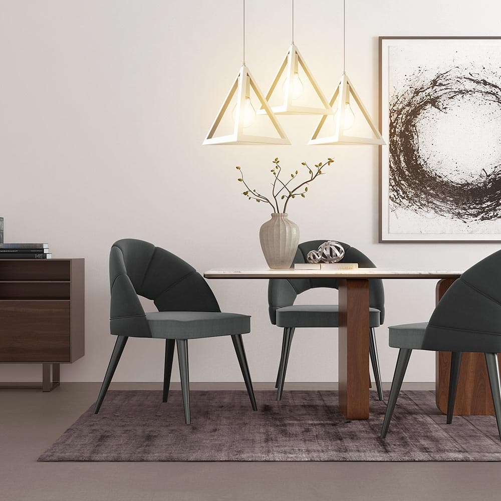 Lampadario Sospensione Piramide 25cm Metallo E27 Design Moderno Bianco in Lampade a sospensione Danyx - Casoria, commercioVirtuoso.it