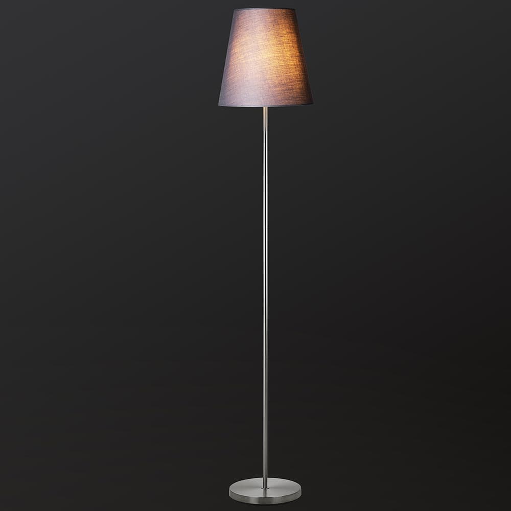Lampada Piantana da Terra 150cm Design Moderno Paralume E27 60W Tessuto Grigio in Lampade da terra Danyx - Casoria, commercioVirtuoso.it