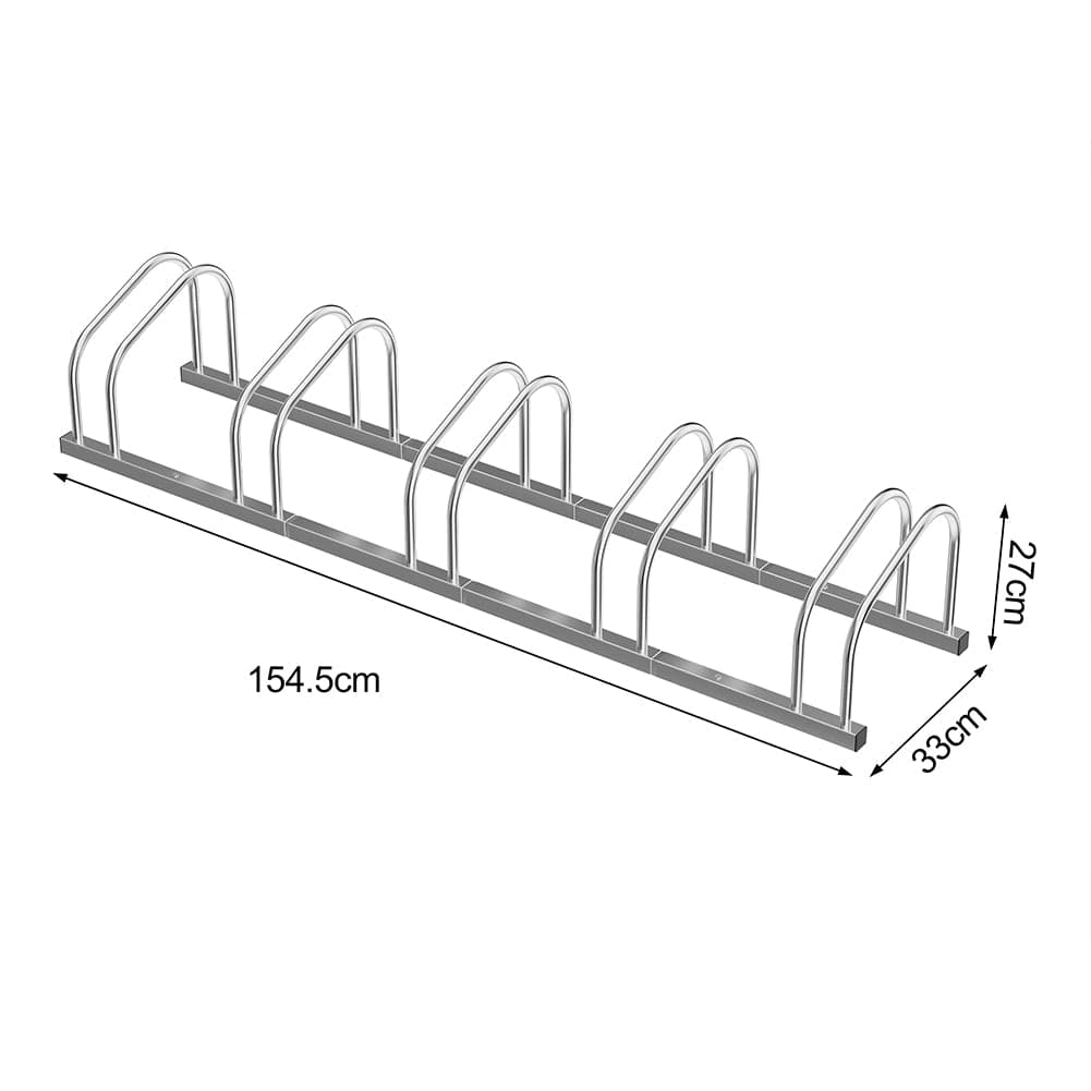 Rastrelliera Parcheggio Bici 5 Posti in Acciaio 33x27x130 cm Silver in Rastrelliere per bici e supporti Danyx - Casoria, commercioVirtuoso.it