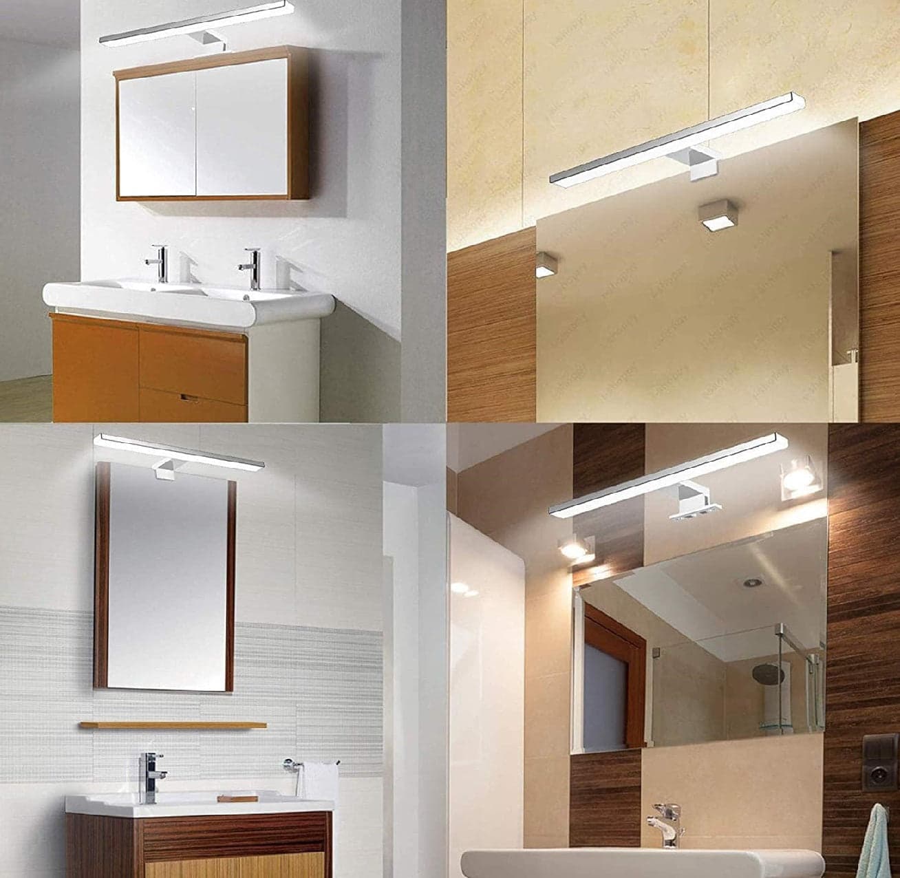 Faretto Led per Specchio da Bagno Alluminio 40cm Luce LED 8W 6500K 640lm Bianco Freddo in Faretti da soffitto Danyx - Casoria, commercioVirtuoso.it