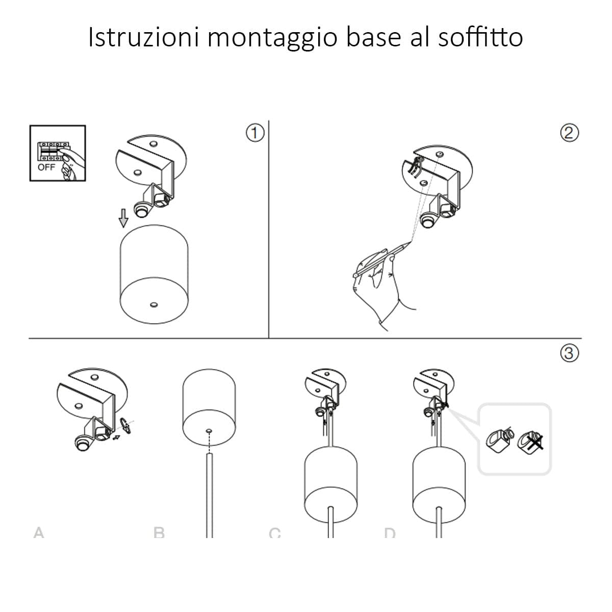 Lampadario moderno Ideal Lux LOOK SP1 D04 343310 GU10 LED cilindro nero in Plafoniere Lampadari Bartalini - Colle di Val d’Elsa, commercioVirtuoso.it