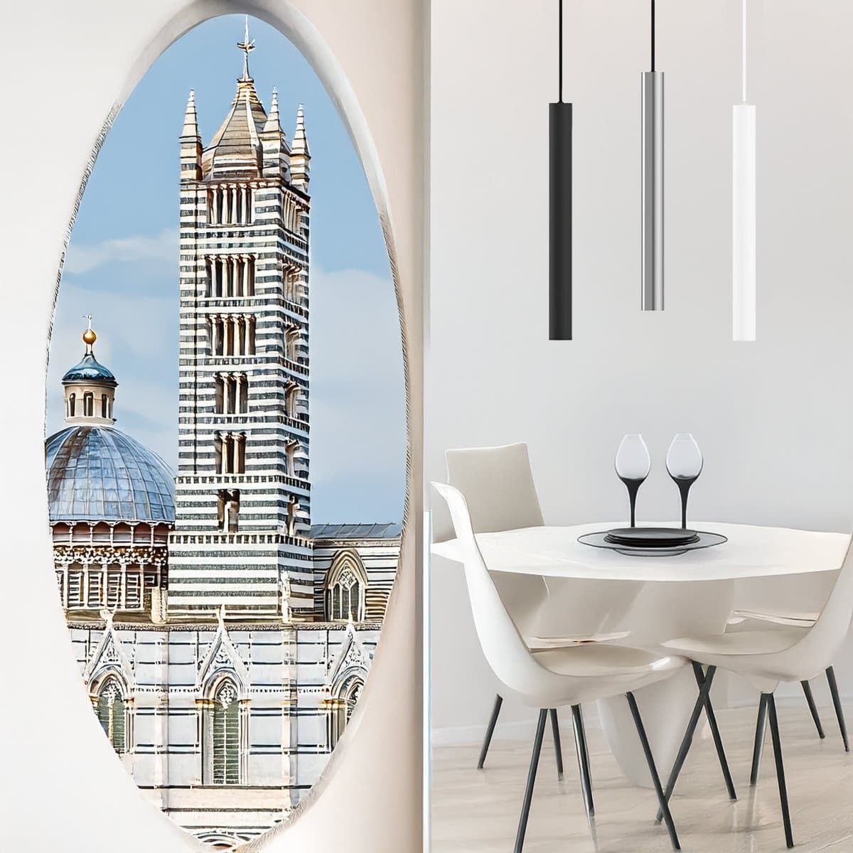 Lampadario moderno Ideal Lux LOOK SP1 D04 343310 GU10 LED cilindro nero in Plafoniere Lampadari Bartalini - Colle di Val d’Elsa, commercioVirtuoso.it
