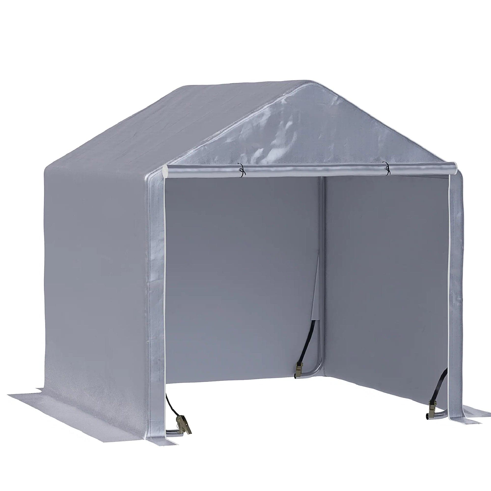 Casetta da Giardino Porta Attrezzi 2x2m in Acciaio e Copertura Anti-UV Grigio in Capanni Danyx - Casoria, commercioVirtuoso.it
