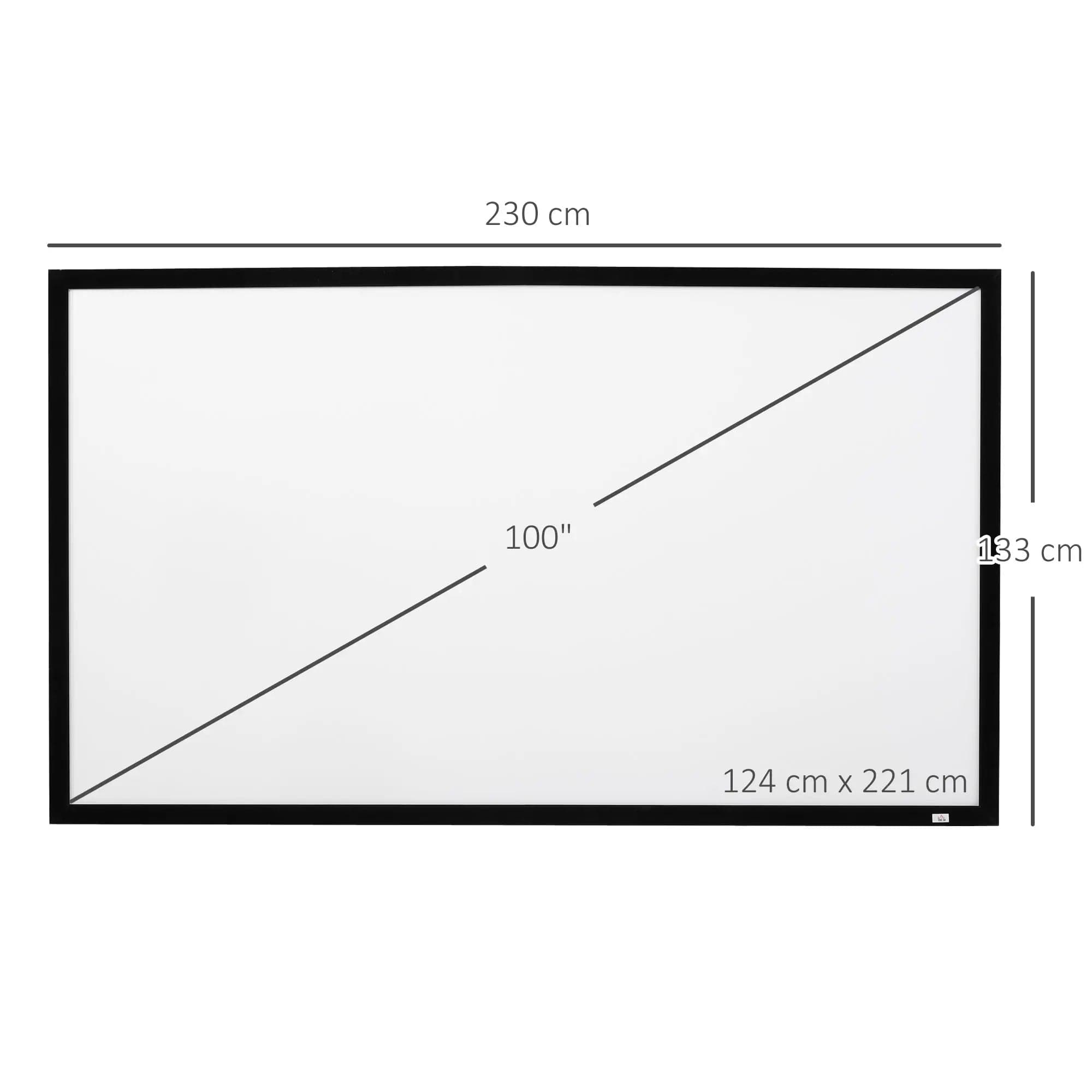 Telo Proiettore 100Pollici Schermo Proiezione a Muro Compatibile LED e LCD 16:9 4:3 in Schermi di proiezione Danyx - Casoria, commercioVirtuoso.it
