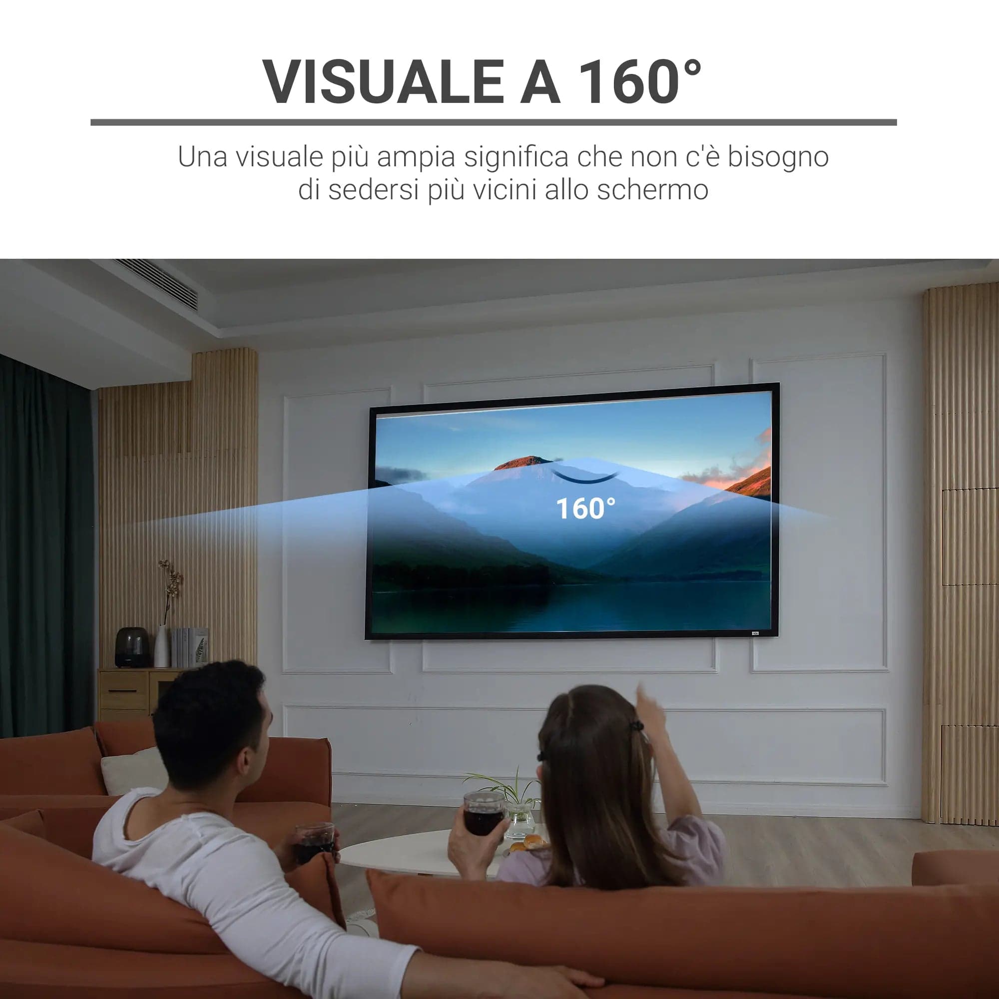 Telo Proiettore 100Pollici Schermo Proiezione a Muro Compatibile LED e LCD 16:9 4:3 in Schermi di proiezione Danyx - Casoria, commercioVirtuoso.it