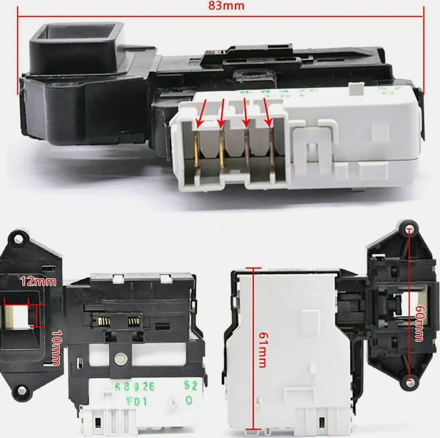 ELETTROSERRATURA BLOCCAPORTA OBLO LG (EBF49827802) DFF80850, EBF49827801 in prodotto EuroStore07 - Alatri, commercioVirtuoso.it
