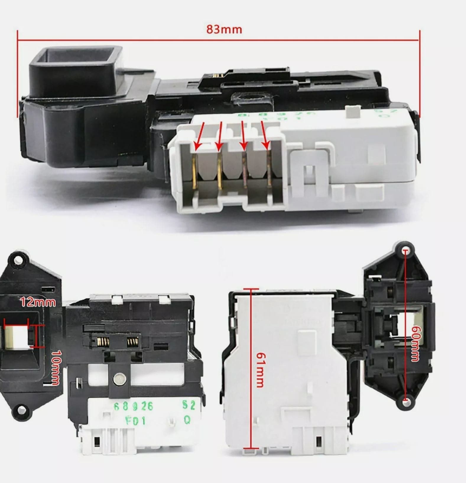 ELETTROSERRATURA BLOCCAPORTA OBLO LG (EBF49827802) DFF80850, EBF49827801 in prodotto EuroStore07 - Alatri, commercioVirtuoso.it