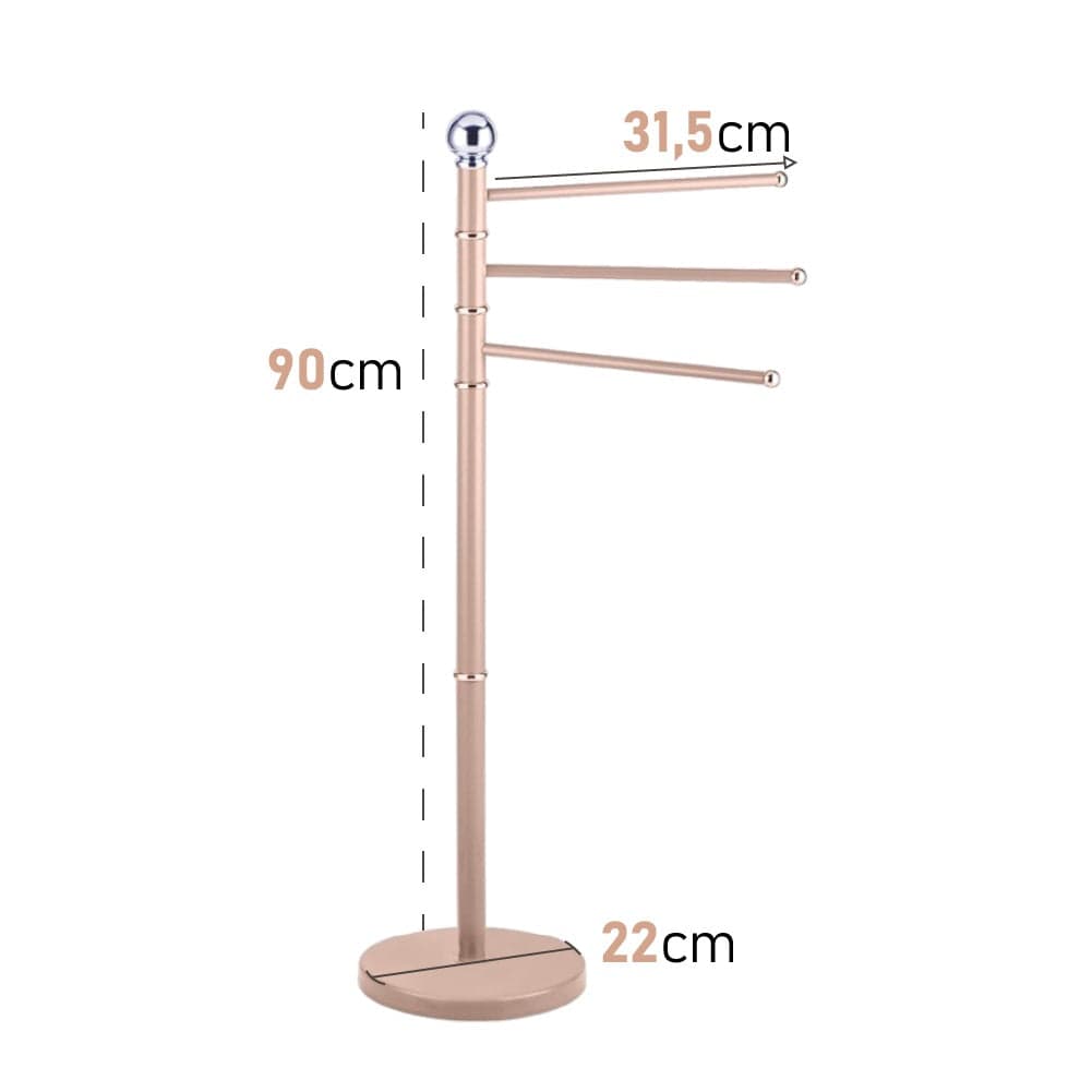 Piantane da Bagno Porta Asciugamani Acciaio Smaltato 3 Braccia Rosa Chiaro in Portasciugamani da parete Danyx - Casoria, commercioVirtuoso.it