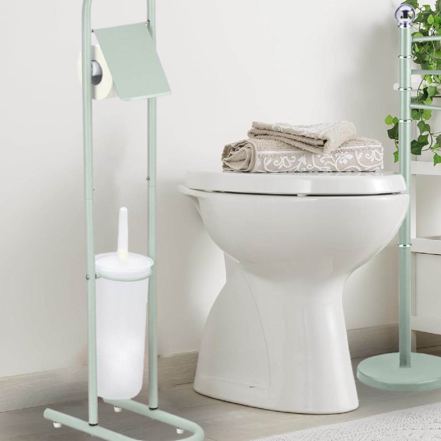 Piantane da Bagno Portarotolo Porta scopino Acciaio Smaltato Verde Chiaro in Scopini e porta scopini Danyx - Casoria, commercioVirtuoso.it