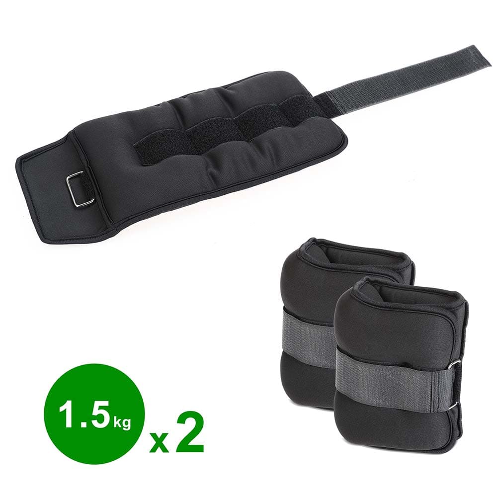 Kit 2 Pesi Allenamento Fitness 3KG Regolabili per Polsi e Caviglie Nero in Pesi per polsi e caviglie Danyx - Casoria, commercioVirtuoso.it