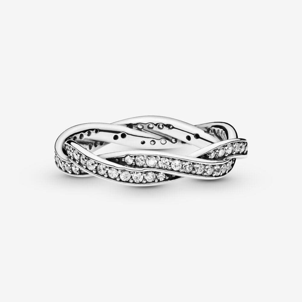 Pandora Anello Linee intrecciate scintillante in Anelli Alba Gioielli - Casoria, commercioVirtuoso.it