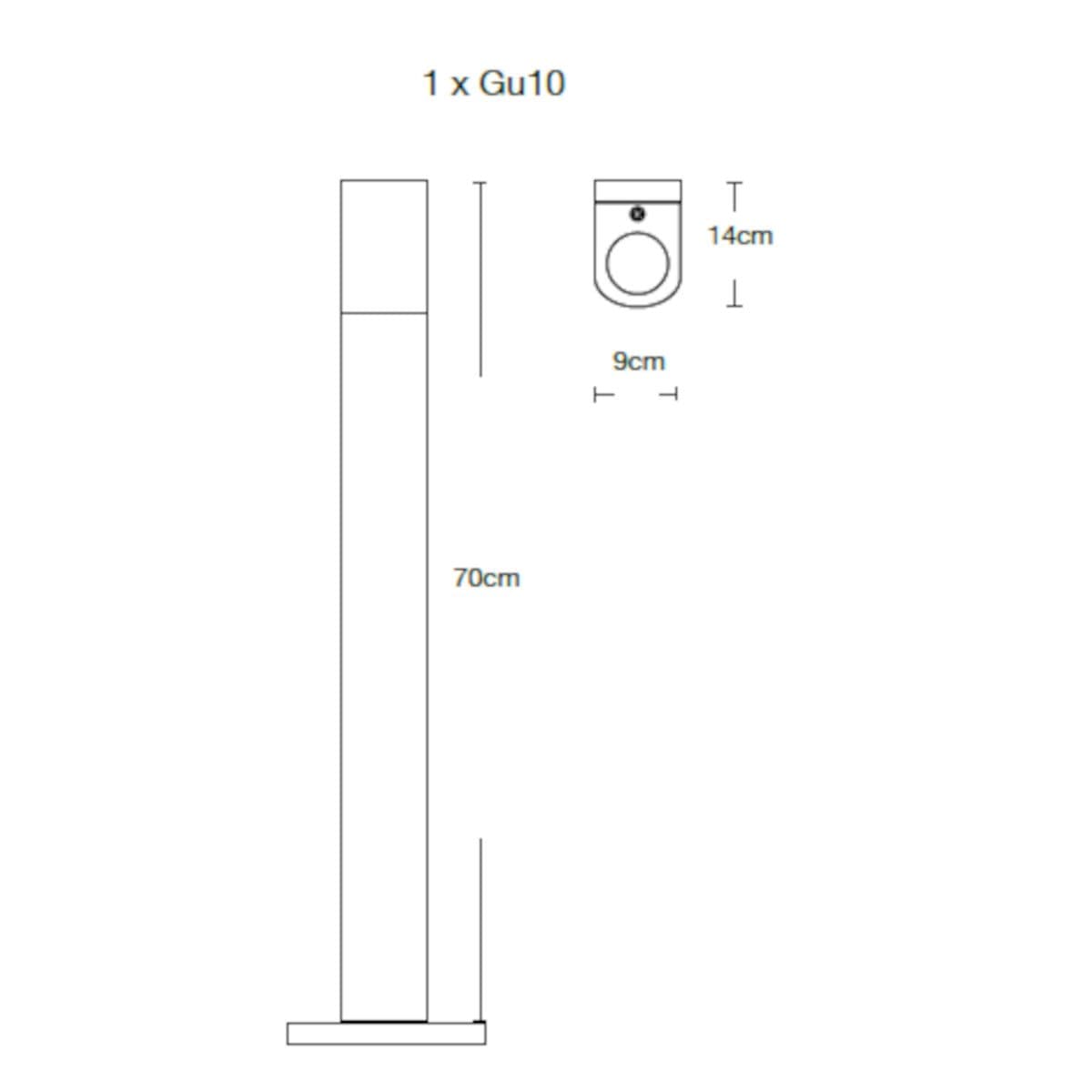 Lampioncino moderno Lampadari Bartalini PORD LONG B GU10 LED IP65 alluminio vetro in Luci per sentieri Lampadari Bartalini - Colle di Val d’Elsa, commercioVirtuoso.it