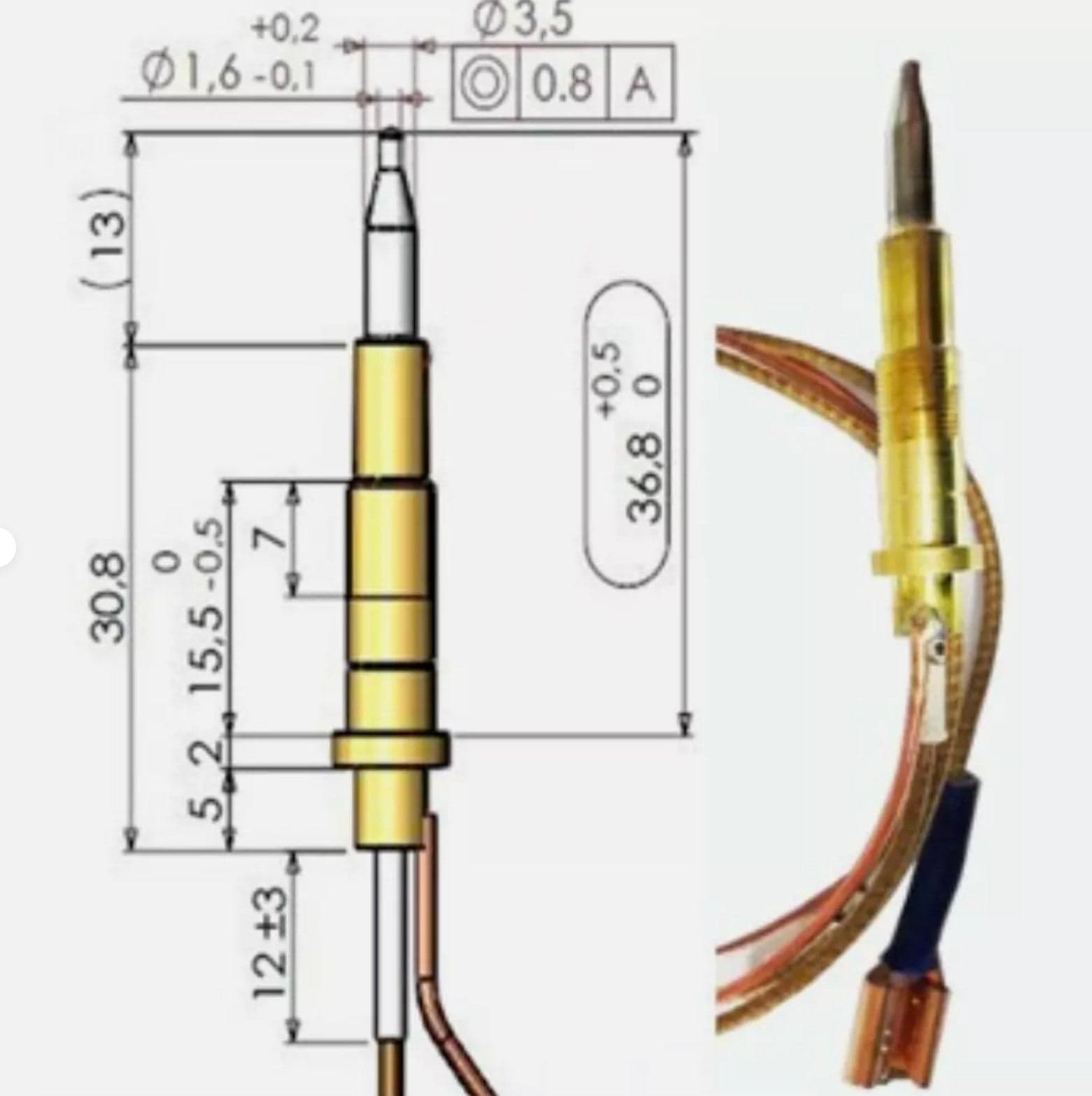 Termocoppia valvola di sicurezza cucina Franke gas Opera 133.0042.249 1981840 in prodotto EuroStore07 - Alatri, commercioVirtuoso.it
