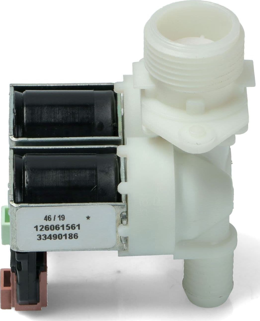 ELETTROVALVOLA 2 VIE 180° LAVATRICE ELECTROLUX 126061561 - 132518600 - 379226210 in prodotto EuroStore07 - Alatri, commercioVirtuoso.it