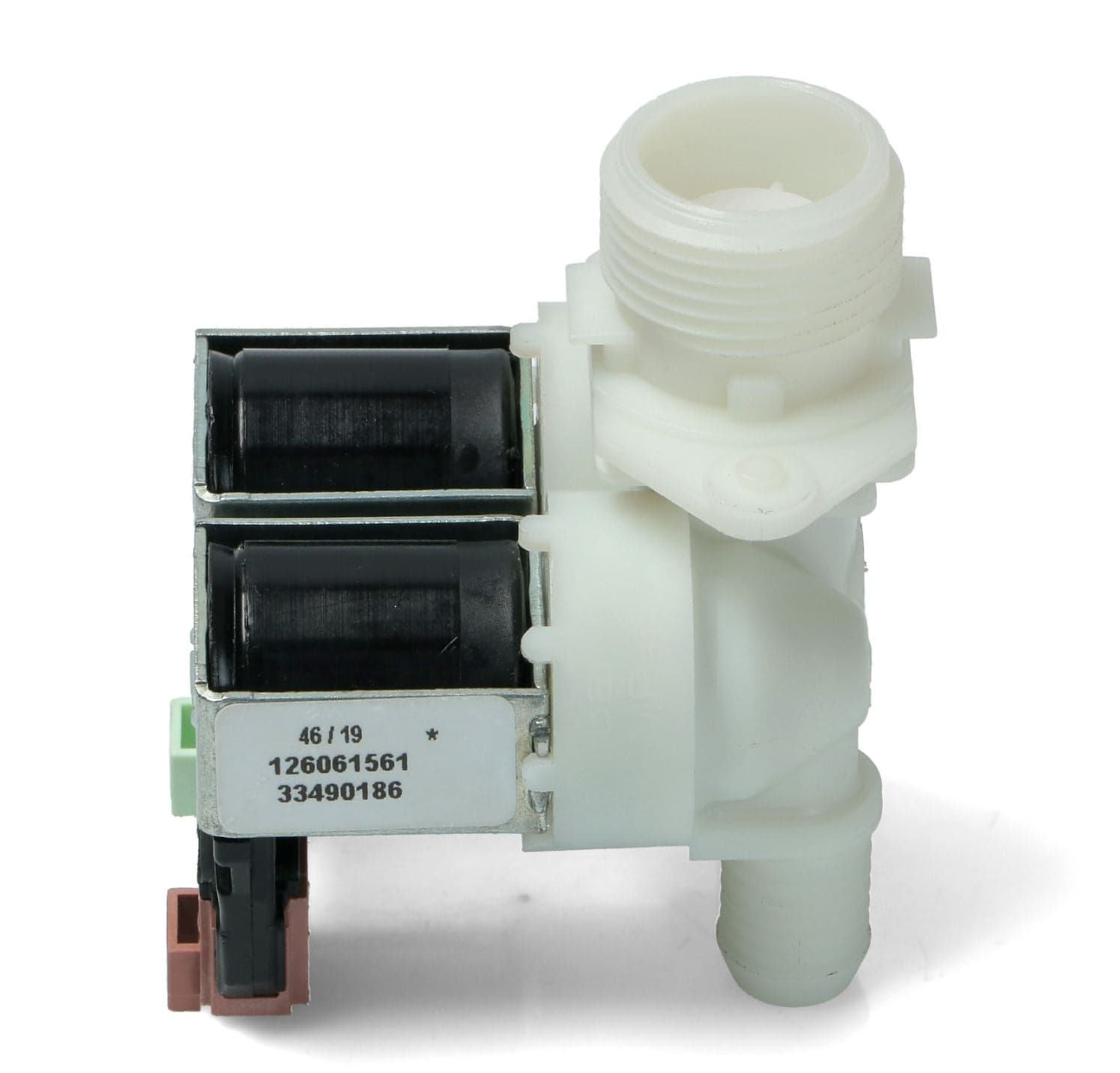 ELETTROVALVOLA 2 VIE 180° LAVATRICE ELECTROLUX 126061561 - 132518600 - 379226210 in prodotto EuroStore07 - Alatri, commercioVirtuoso.it