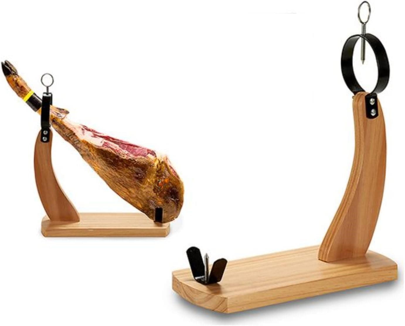 Supporto Affetta Prosciutto in Legno per Stand Affettatore Colore Noce Naturale