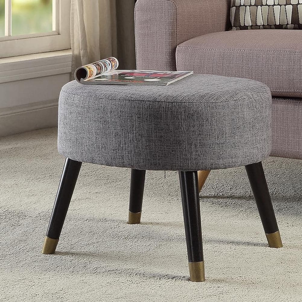 Pouf Sgabello 56x46 H 43cm Design Moderno Tessuto Grigio e Gambe in Legno in  Danyx - Casoria, commercioVirtuoso.it