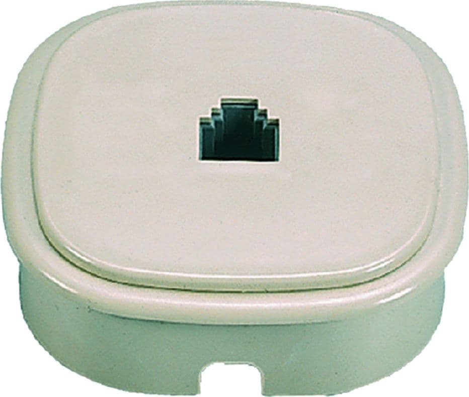 Presa telefonica da incasso con attacco plug 6/4
