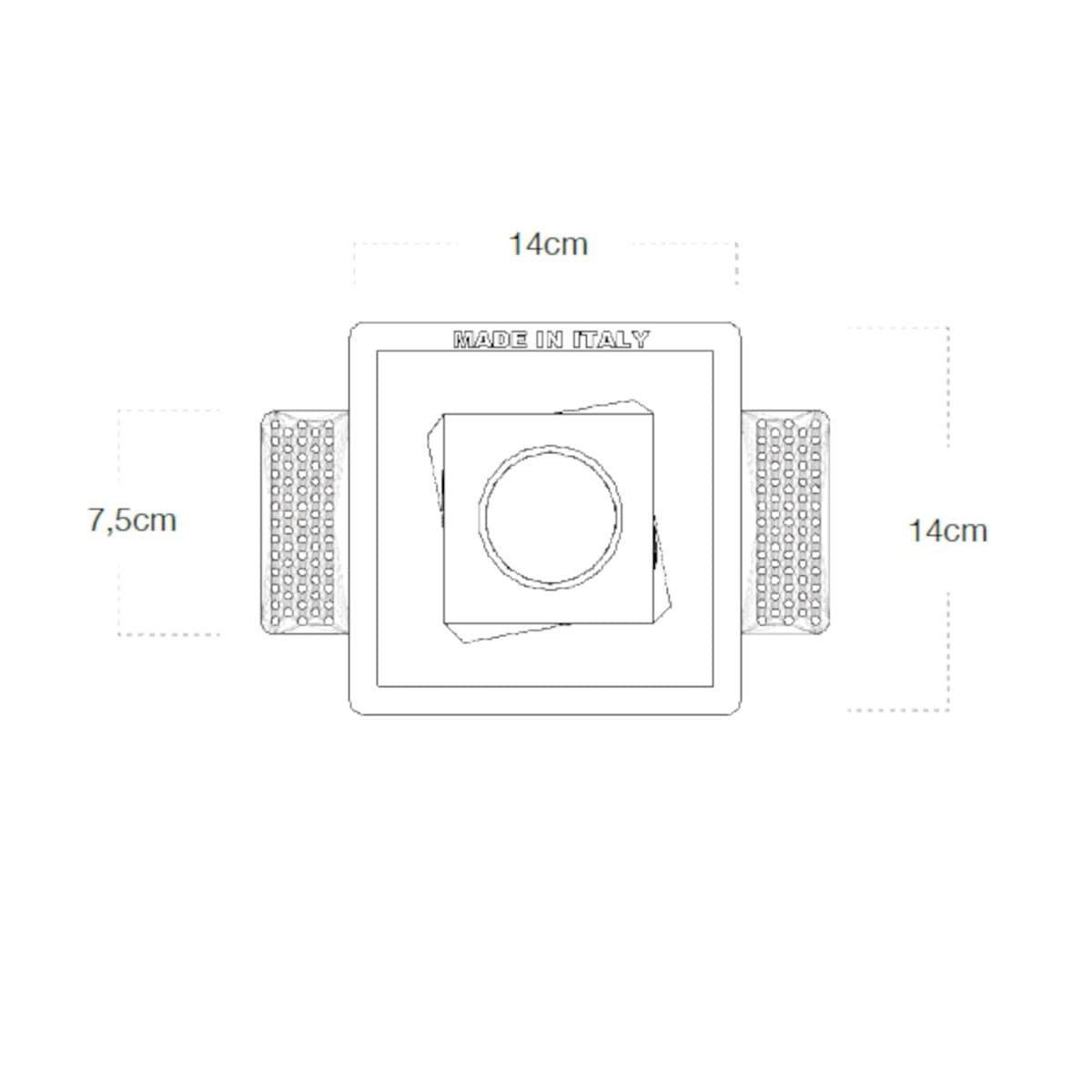 Faretto incasso Lampadari Bartalini ESREVER 1 FP32 GU10 LED gesso verniciabile in Faretti da soffitto Lampadari Bartalini - Colle di Val d’Elsa, commercioVirtuoso.it