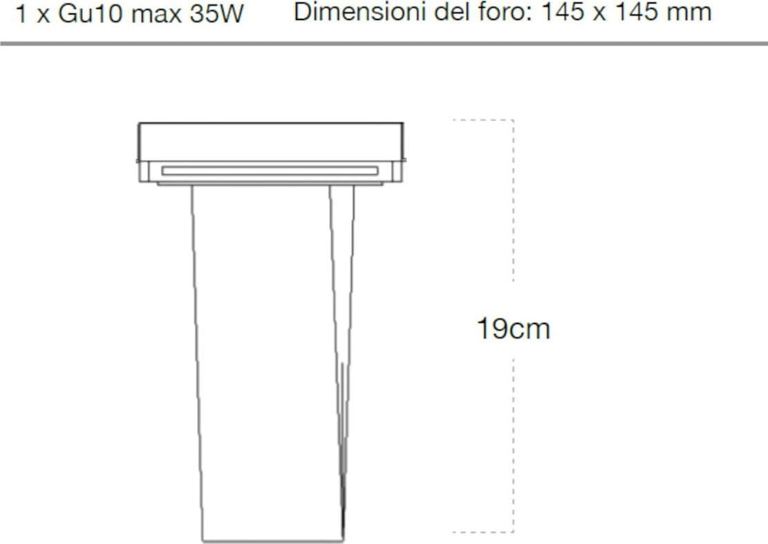 Faretto incasso Lampadari Bartalini ESREVER 3 FP34 GU10 LED gesso verniciabile in Faretti da muro Lampadari Bartalini - Colle di Val d’Elsa, commercioVirtuoso.it
