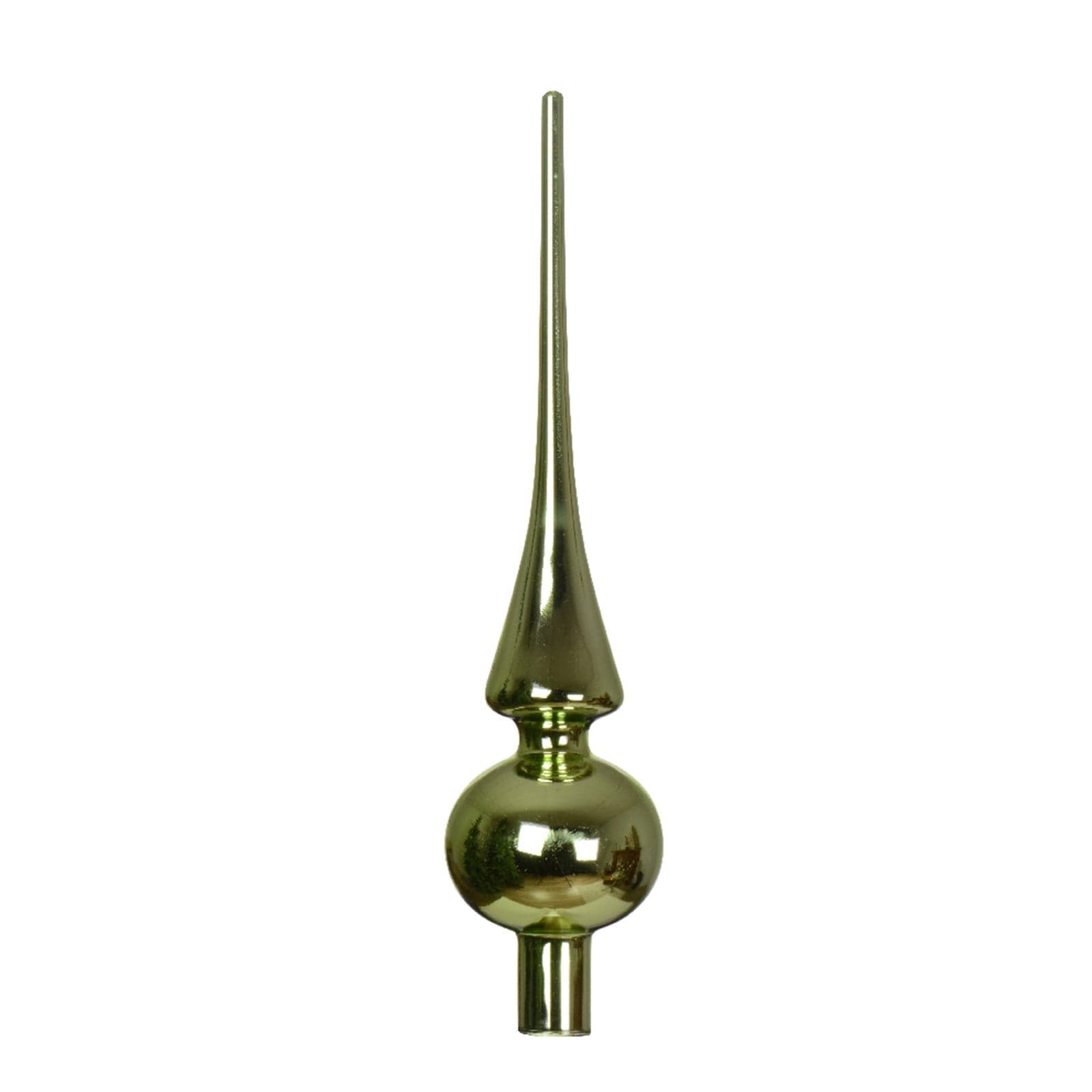 Puntale per albero di Natale con sfere in vetro verde decorazione e addobbo da 26 cm - 5