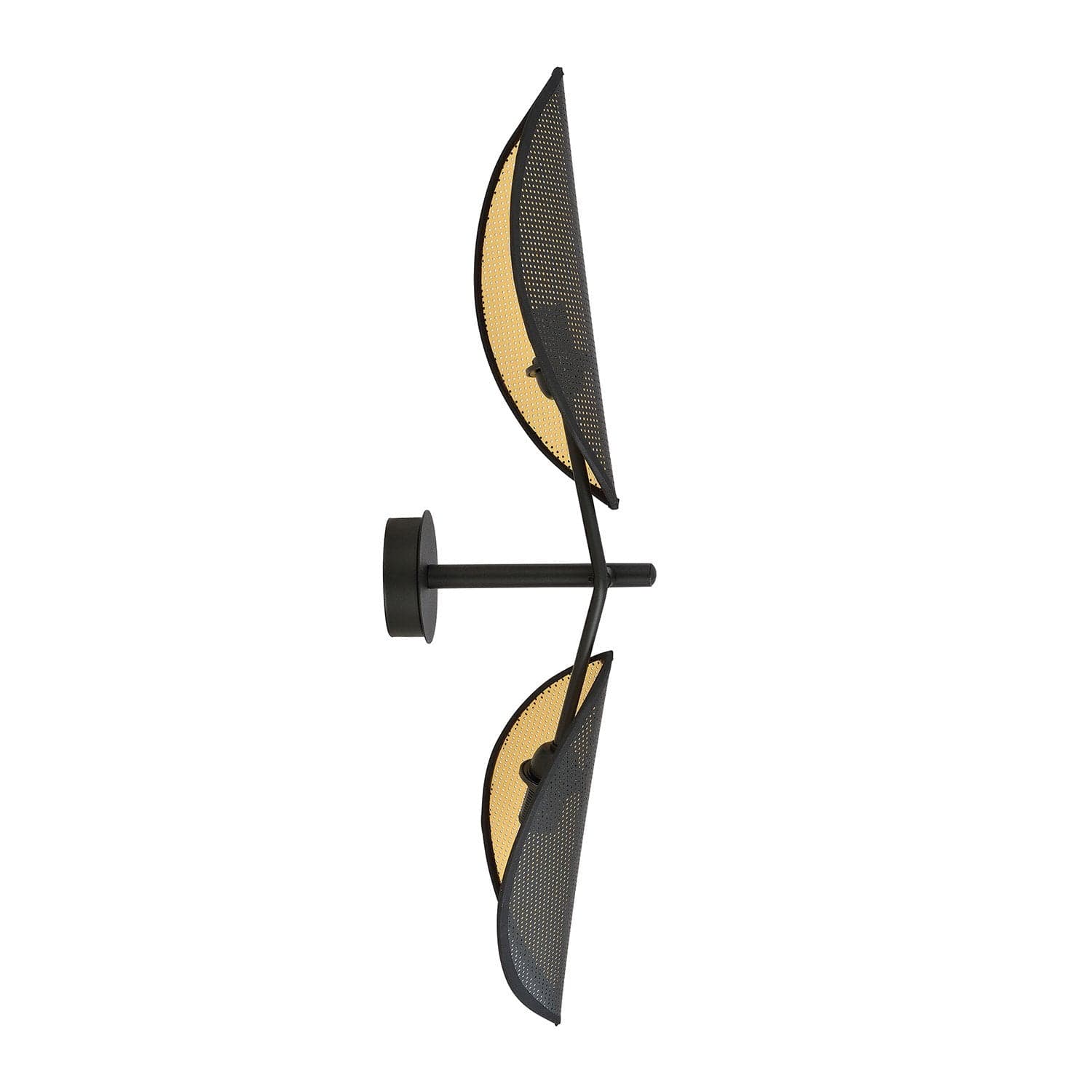 Applique 2 Luci Vene A Braccio In Acciao Nero E Oro in Applique LuceArt - Montecorvino Pugliano, commercioVirtuoso.it