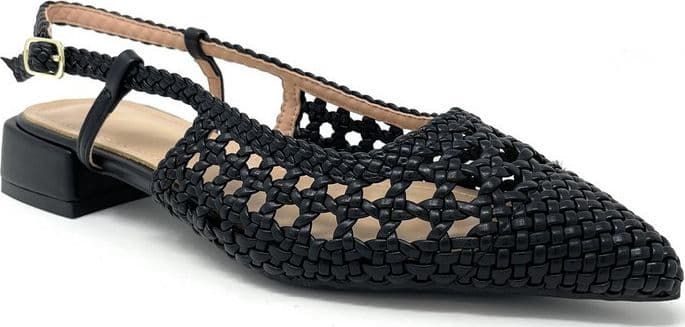 Francesco Milano slingback donna in rafia nero E08 04P in Scarpe col tacco Teresi Calzature - Marsala, commercioVirtuoso.it