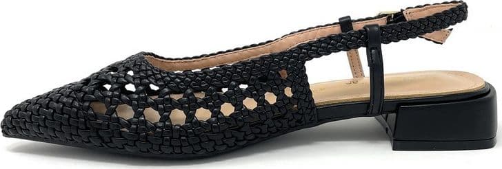 Francesco Milano slingback donna in rafia nero E08 04P in Scarpe col tacco Teresi Calzature - Marsala, commercioVirtuoso.it