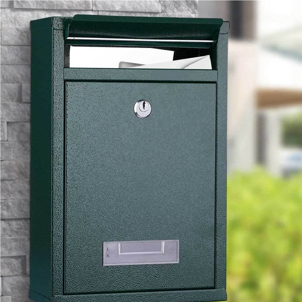 Cassetta Postale in Acciaio Buca per Lettere Interno Esterno Doppia Chiave Verde in Cassette postali con fissaggio a parete Danyx - Casoria, commercioVirtuoso.it