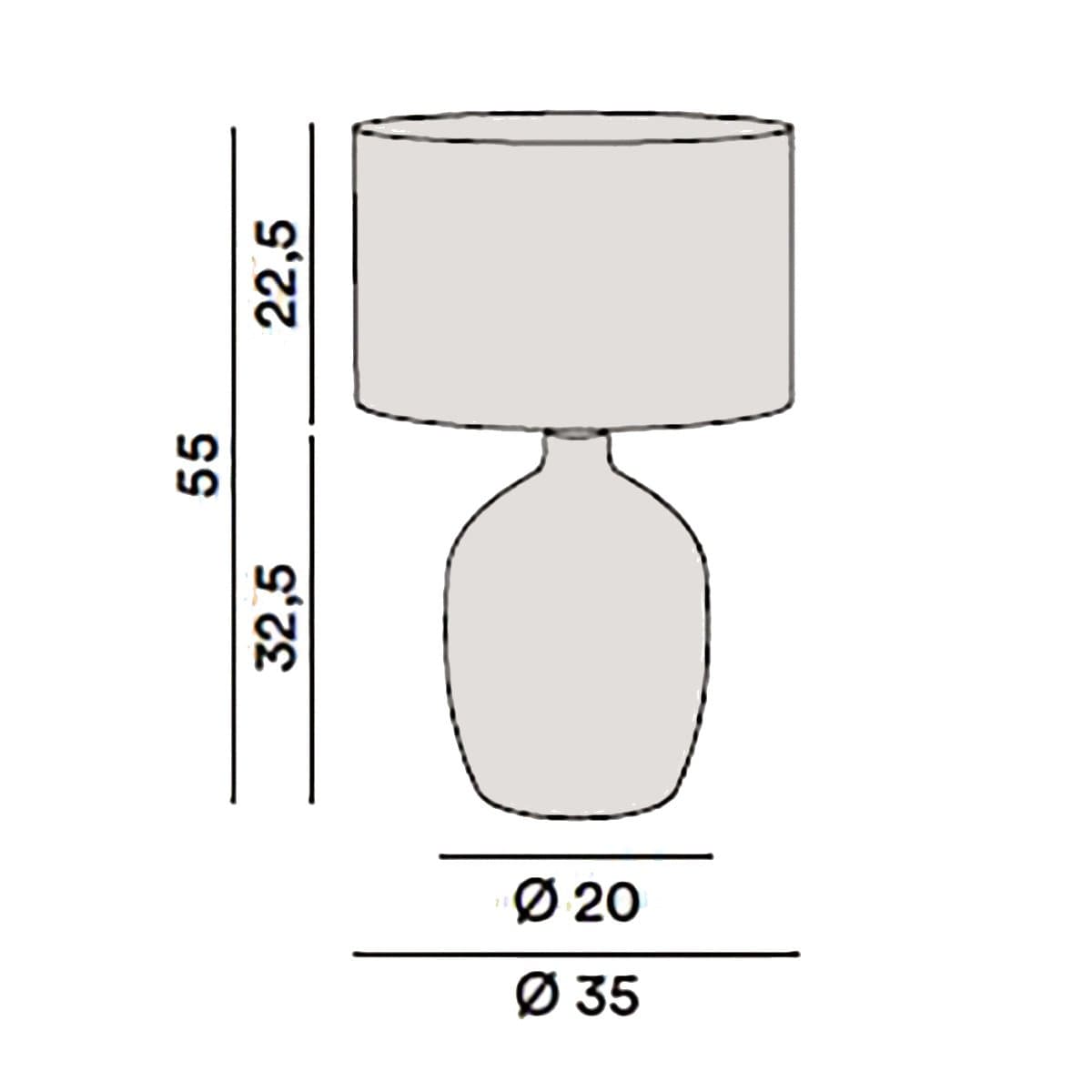 Abat-jour ceramica Perenz TRIBALE 8287 BG E27 LED paralume tessuto ruvido in Lampade da tavolo e abat-jour Lampadari Bartalini - Colle di Val d’Elsa, commercioVirtuoso.it