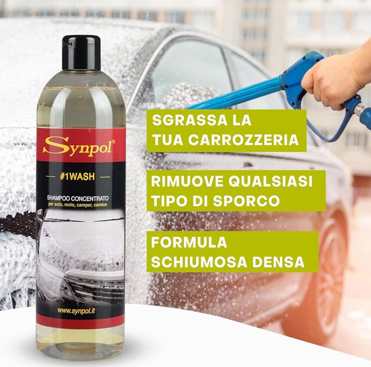 Synpol - Kit Shampoo Concentrato per Auto più 2 Panni in Microfibra in Detergenti Masterbrico - Longobardi, commercioVirtuoso.it