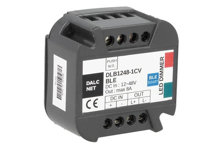Dalcnet Led Dimmer Con Smartphone Tramite Bluetooth e Pulsante N.O. DLB1248-1CV-BLE 12V 24V 48V 8A App Android iOS in Batterie Scontolo.net - Potenza, commercioVirtuoso.it