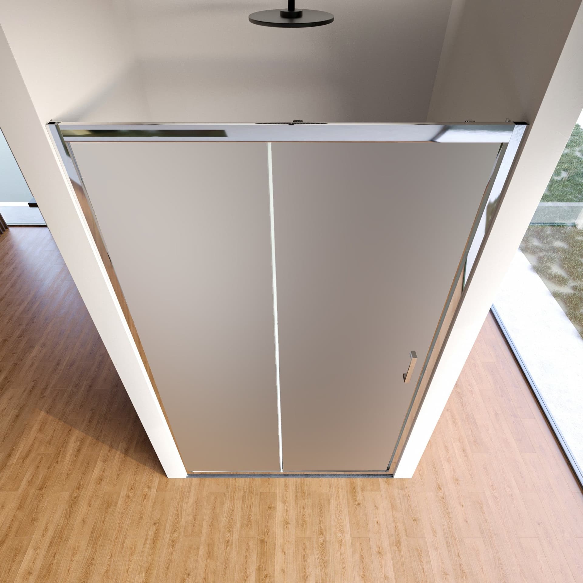 Porta doccia apertura scorrevole opaca 6mm H195 AGATA in Porte doccia Mondialshop - Parabiago, commercioVirtuoso.it