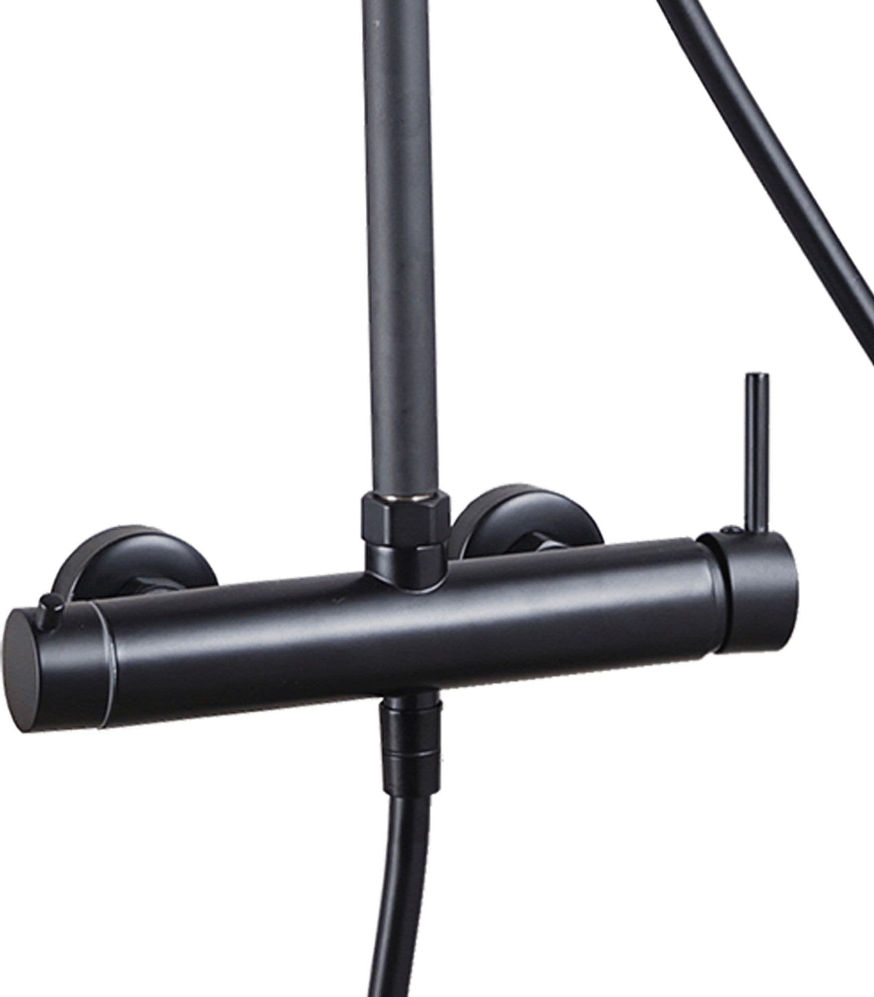 Colonna doccia nera opaca con miscelatore soffione 20cm POP in Rubinetti per vasca Mondialshop - Parabiago, commercioVirtuoso.it