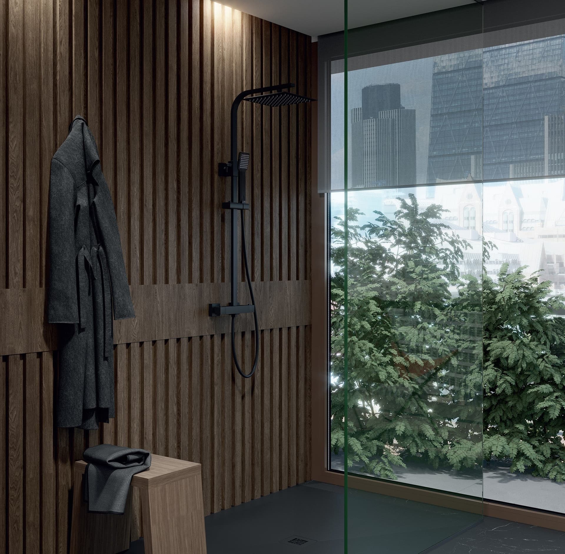 Colonna doccia Nera Quadrata Boitè BLACK in Rubinetti per vasca Mondialshop - Parabiago, commercioVirtuoso.it