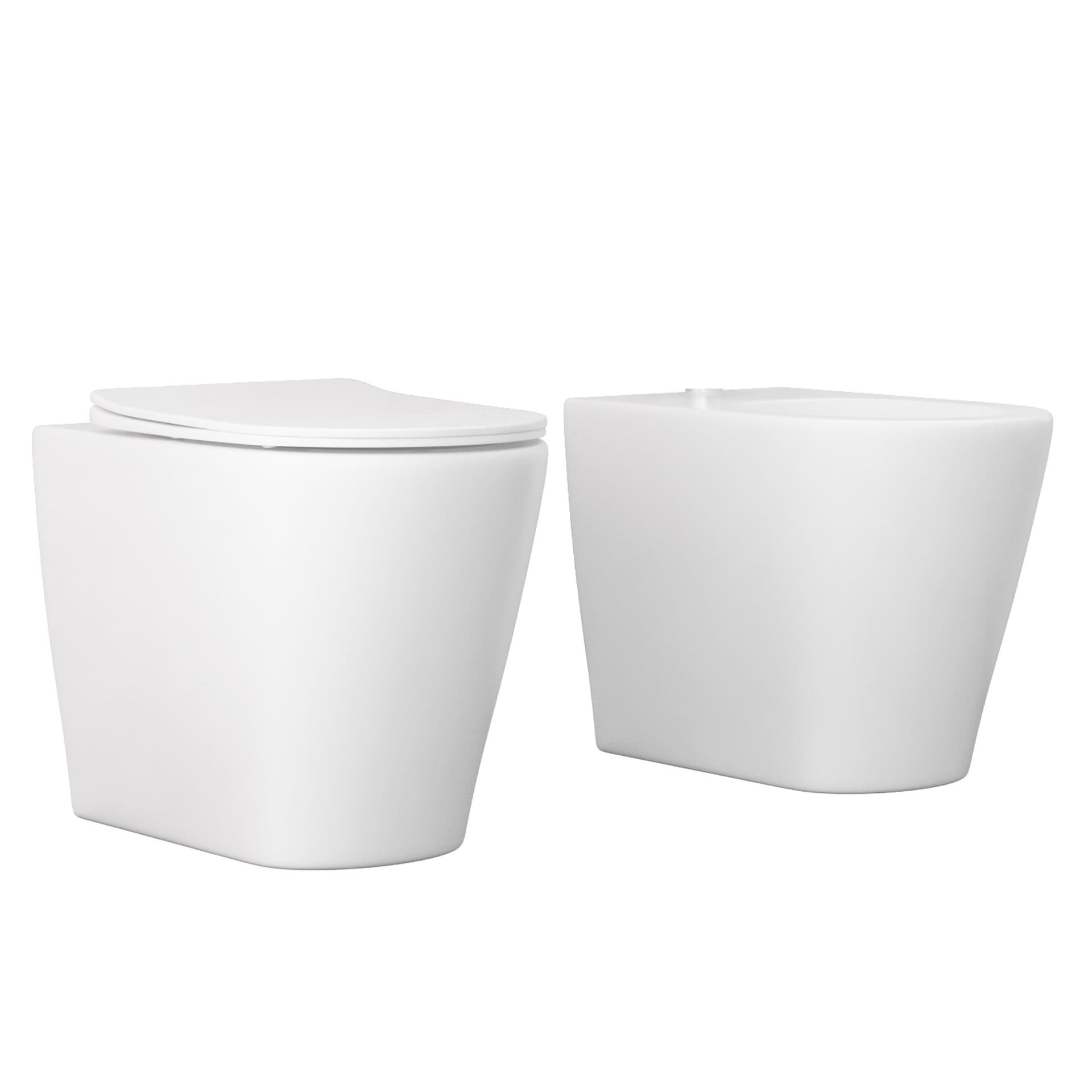 Sanitari filo muro wc e bidet scarico ciclonico senza brida RIVER in Vasi WC Mondialshop - Parabiago, commercioVirtuoso.it