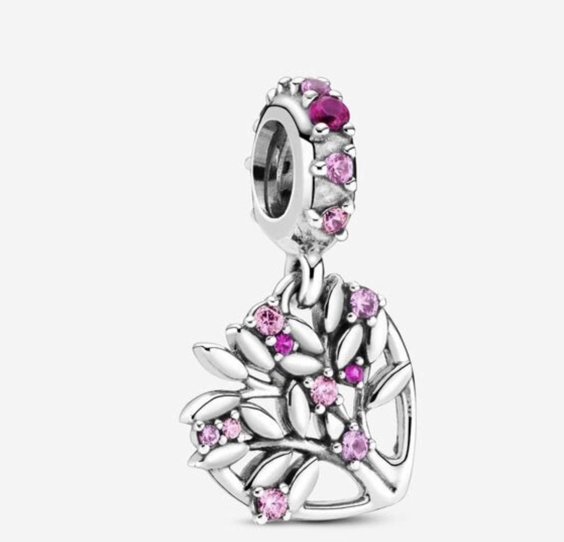 Pandora - Charm Pendente Albero della famiglia Pietre rosa in Bead Charm Alba Gioielli - Casoria, commercioVirtuoso.it