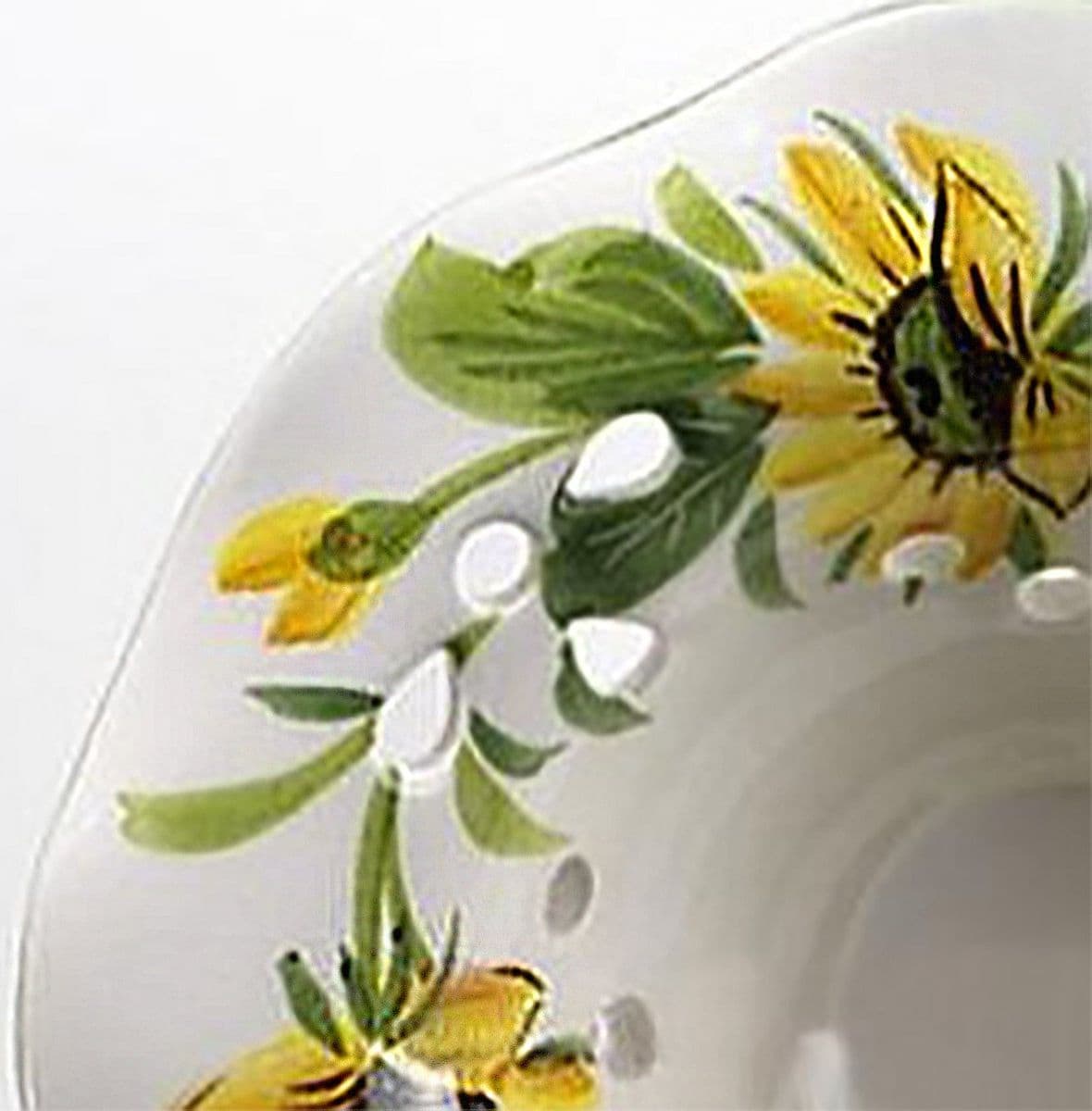 Saliscendi ceramica Lampadari Bartalini 2217.1 E27 LED piatto girasole artigianale in Lampade a sospensione Lampadari Bartalini - Colle di Val d’Elsa, commercioVirtuoso.it