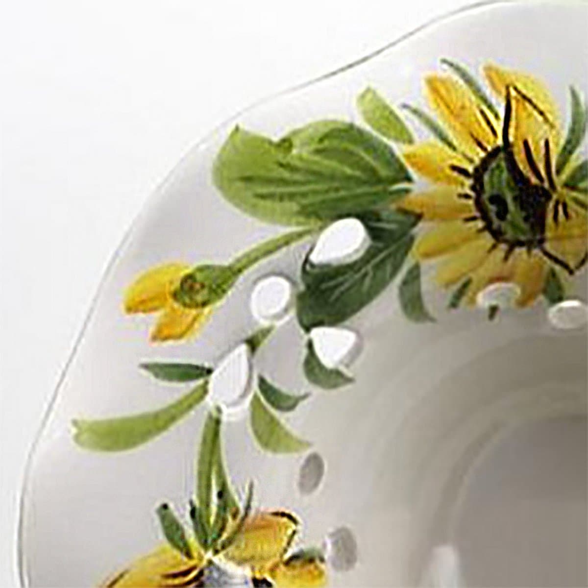 Lampadario ceramica Lampadari Bartalini 2217.4 E27 LED 18CM piatto girasole artigianale in Lampade a sospensione Lampadari Bartalini - Colle di Val d’Elsa, commercioVirtuoso.it