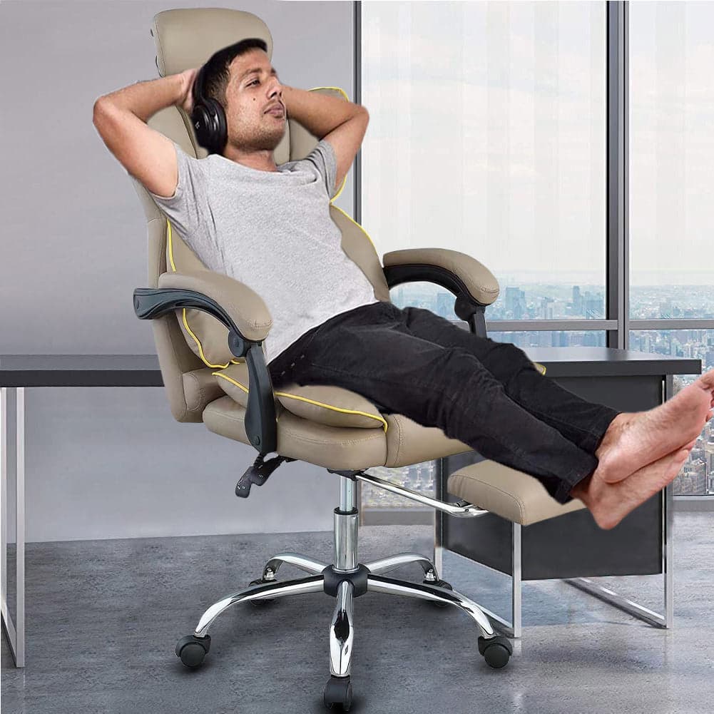 Poltrona Sedia Ufficio Dirigenziale con Poggiapiedi Ergonomica Reclinabile Fango in Sedie da scrivania Danyx - Casoria, commercioVirtuoso.it