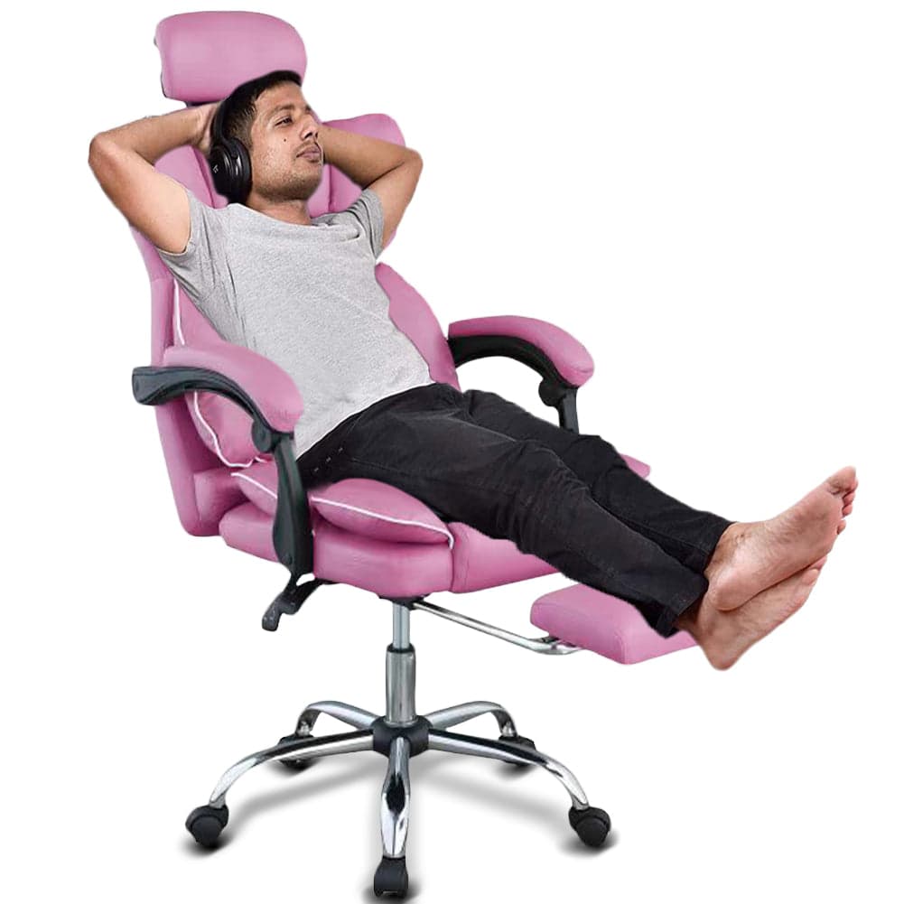 Poltrona Sedia Ufficio Dirigenziale con Poggiapiedi Ergonomica Reclinabile Rosa in Sedie Gaming Danyx - Casoria, commercioVirtuoso.it