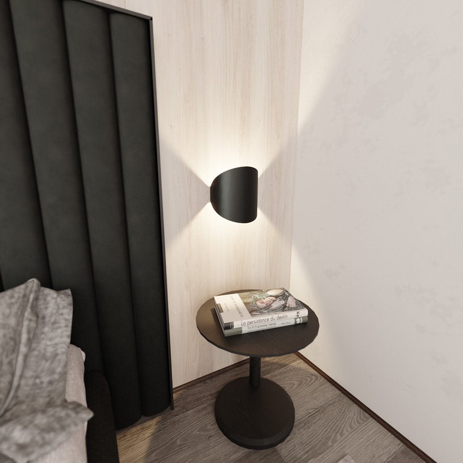 Applique Minimal 1 Luce Indiretta Form In Acciaio Nero in Lampade da parete LuceArt - Montecorvino Pugliano, commercioVirtuoso.it