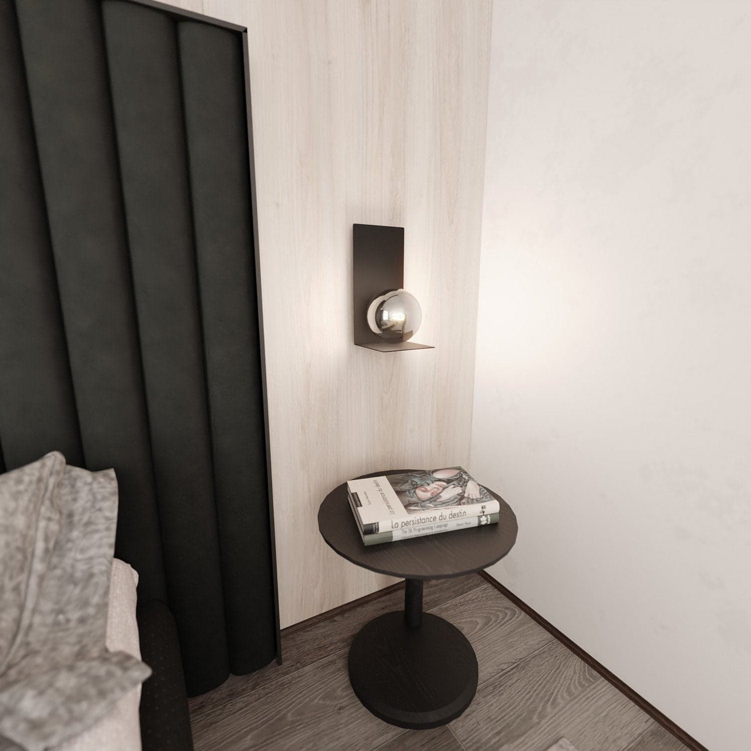Applique Minimal 1 Luce Indiretta Form Con Base In Acciaio Nero E Vetro Fumè in Applique LuceArt - Montecorvino Pugliano, commercioVirtuoso.it