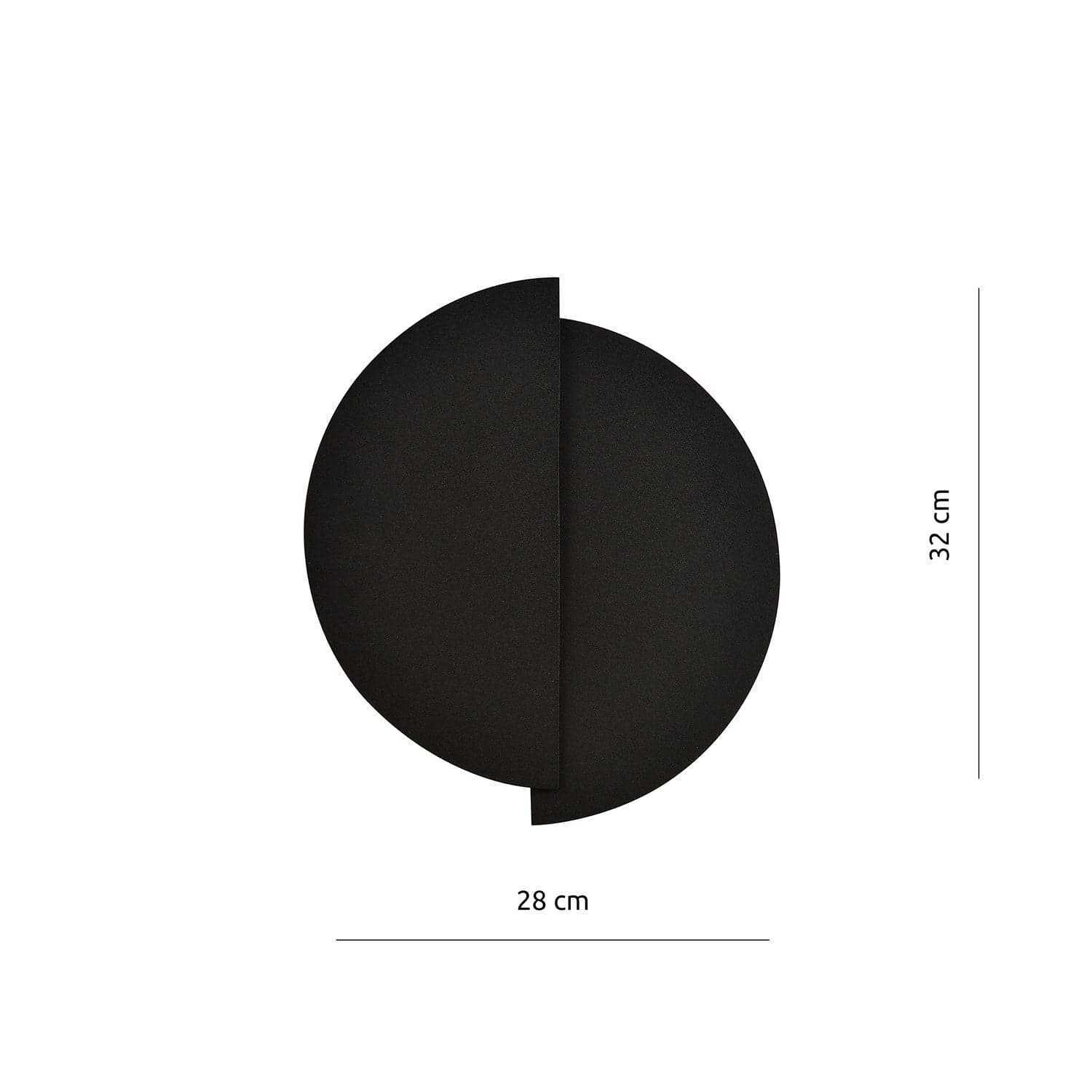 Applique Minimal Rotonda 1 Luce Indiretta Form In Acciaio Nero in Applique LuceArt - Montecorvino Pugliano, commercioVirtuoso.it