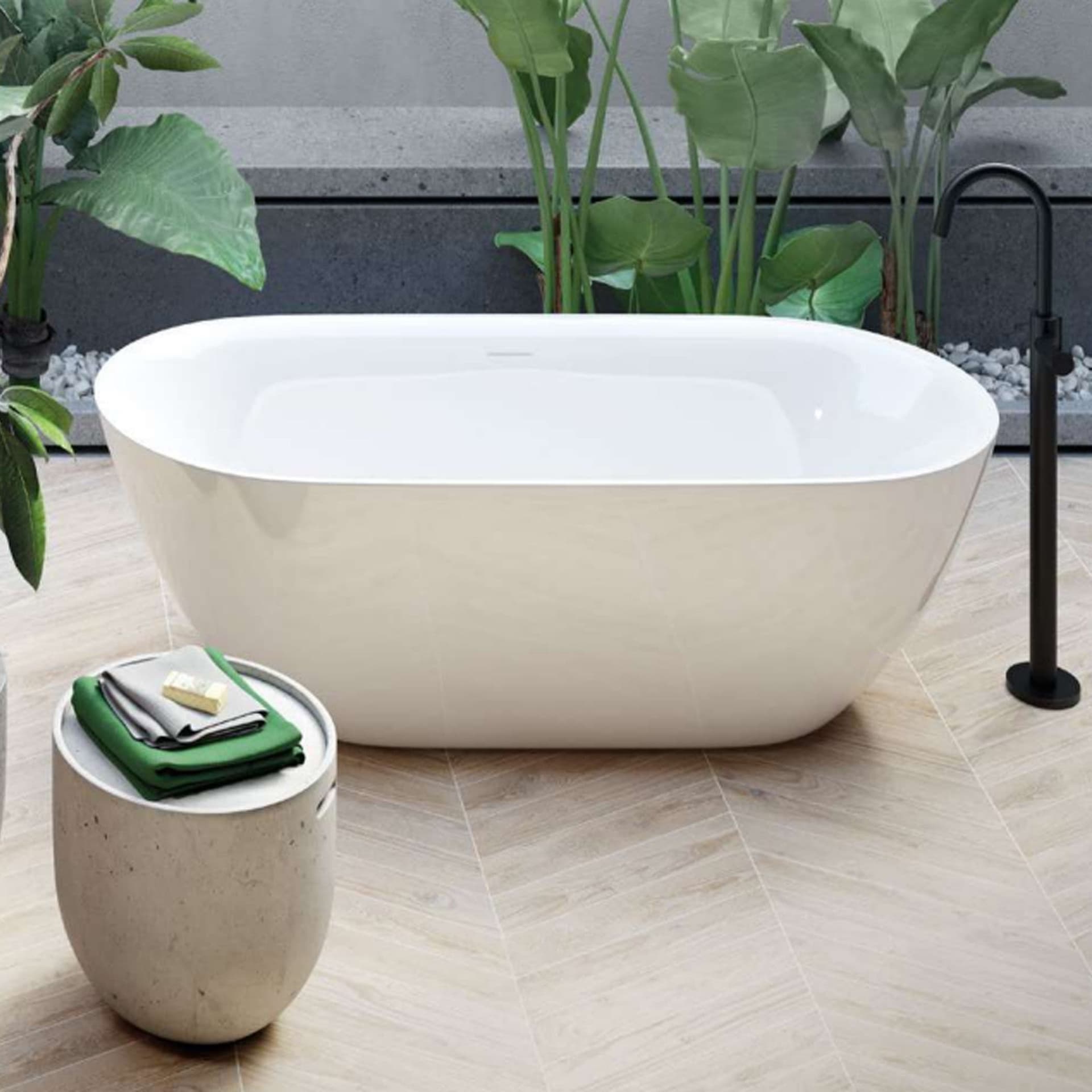 Vasca da bagno ovale moderna design centro stanza 170x80 SUPERBA in Lavabi Mondialshop - Parabiago, commercioVirtuoso.it