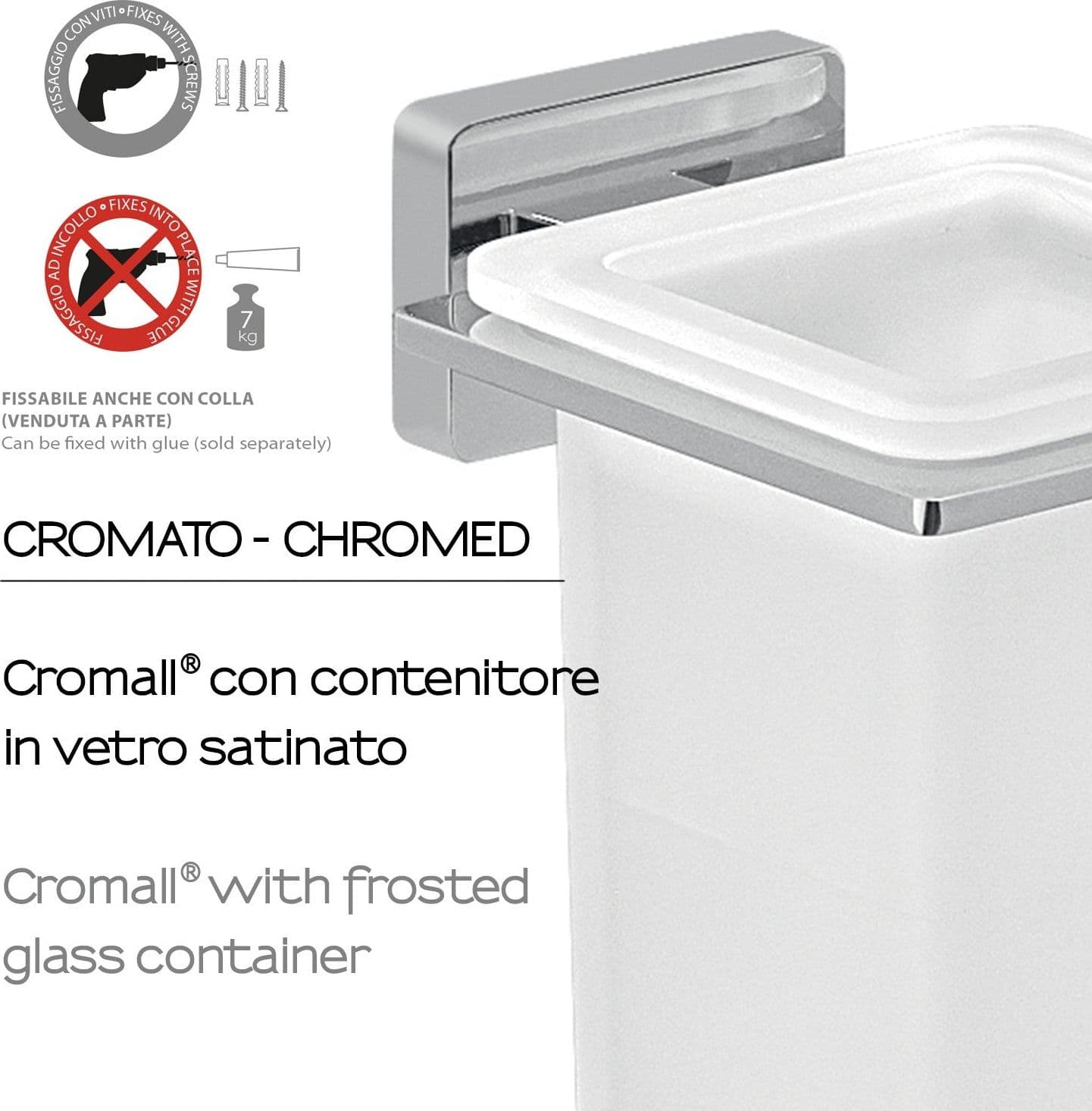 PORTASPAZZOLINI ATENA CROMATO in Porta spazzolini Mondialshop - Parabiago, commercioVirtuoso.it