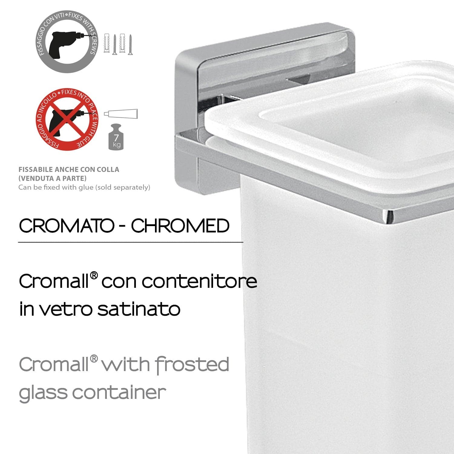 PORTASPAZZOLINI ATENA CROMATO in Porta spazzolini Mondialshop - Parabiago, commercioVirtuoso.it